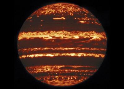 ثبت دقیق ترین تصویر از طوفان های سیاره مشتری در نور فروسرخ