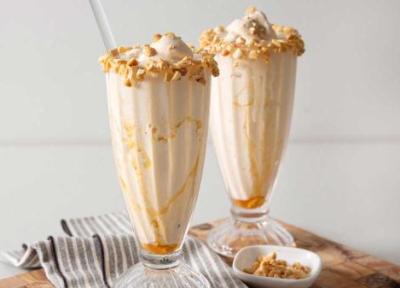 طرز تهیه میلک شیک بادام زمینی به سبک بازاری و بسیار خوشمزه