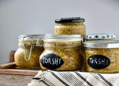 طرز تهیه ترشی لیته خرمالو بدون کپک ، ترکیب ادویه لیته خرمالو چیه؟